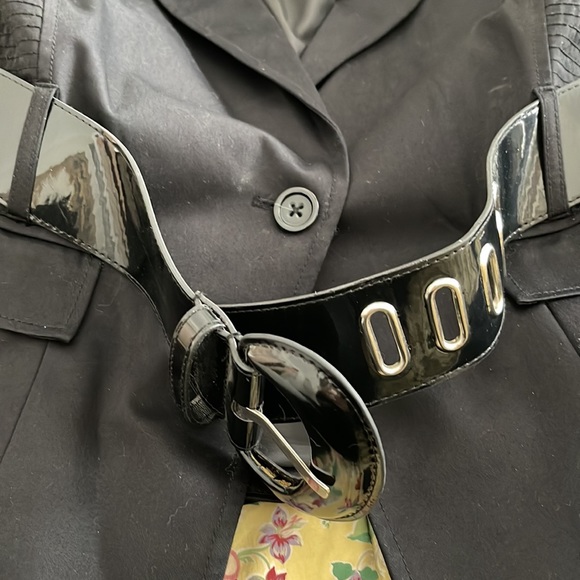 NWOT Worthington Black Short Sleeve Belted Blazer Jacket - Picture 12 of 12